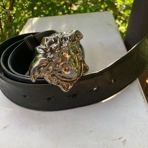 Versace belt black leather size 85/34